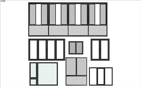 现代铝合金窗户SU模型ID2688233854