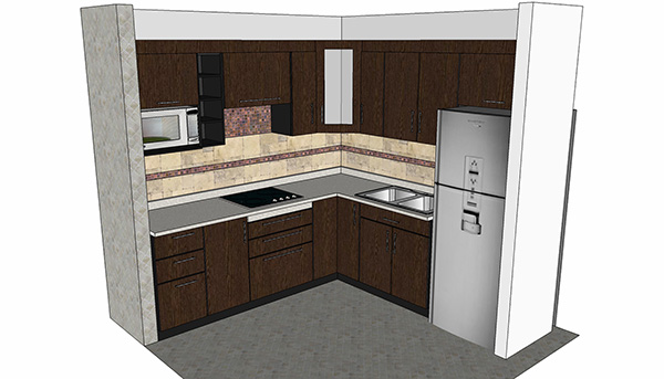 现代厨房橱柜模型ID2688234107