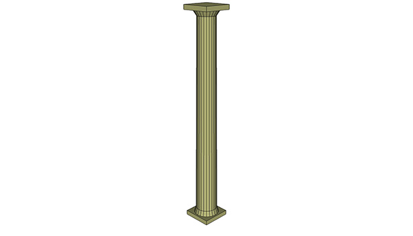 欧式石膏罗马柱组合 柱子 立柱SU模型ID2688234341