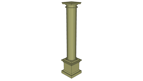 欧式石膏罗马柱组合 柱子 立柱SU模型ID2688234342
