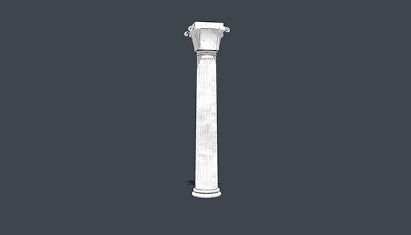 欧式石膏罗马柱组合 柱子 立柱SU模型ID2688234354