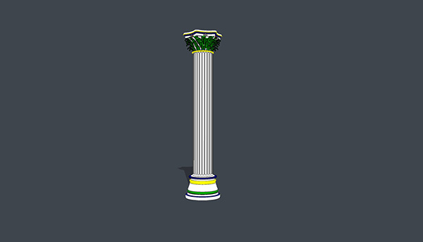 欧式石膏罗马柱组合 柱子 立柱SU模型ID2688234369
