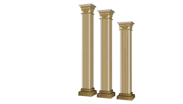欧式石膏罗马柱组合 柱子 立柱SU模型ID2688234370