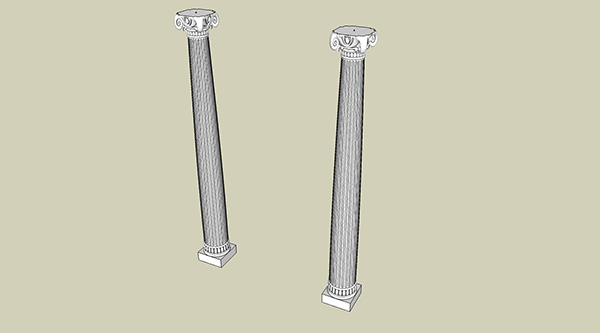 欧式石膏罗马柱组合 柱子 立柱SU模型ID2688234376