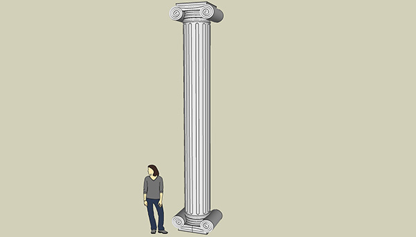 欧式石膏罗马柱组合 柱子 立柱SU模型ID2688234379
