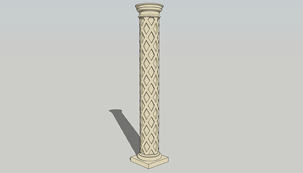 欧式石膏罗马柱组合 柱子 立柱SU模型ID2688234386