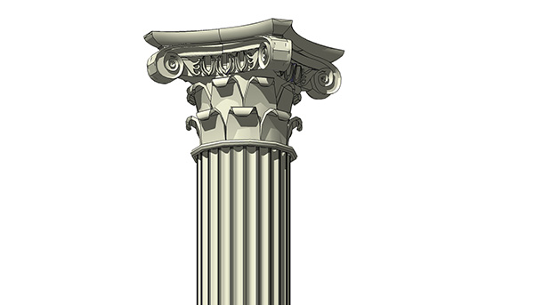 欧式石膏罗马柱组合 柱子 立柱SU模型ID2688234388