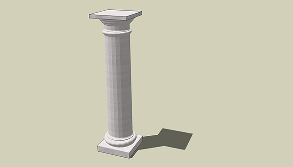 欧式石膏罗马柱组合 柱子 立柱SU模型ID2688234391
