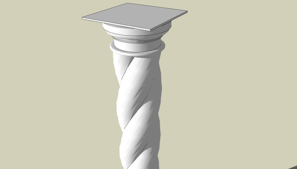 欧式石膏罗马柱组合 柱子 立柱SU模型ID2688234393