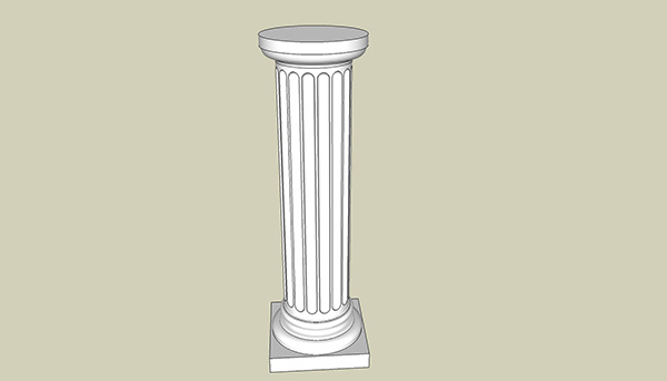 欧式石膏罗马柱组合 柱子 立柱SU模型ID2688234395