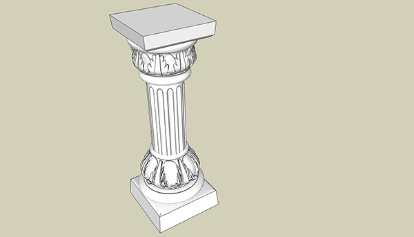 欧式石膏罗马柱组合 柱子 立柱SU模型ID2688234397