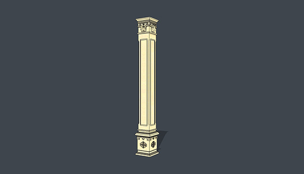 欧式石膏罗马柱组合 柱子 立柱SU模型ID2688234400