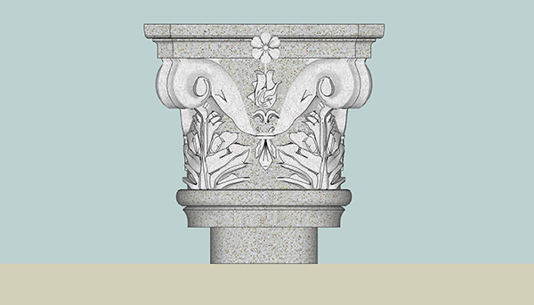 欧式石膏罗马柱组合 柱子 立柱SU模型ID2688234401