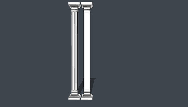 欧式石膏罗马柱组合 柱子 立柱SU模型ID2688234405