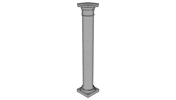 欧式石膏罗马柱组合 柱子 立柱SU模型ID2688234417
