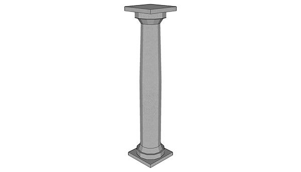 欧式石膏罗马柱组合 柱子 立柱SU模型ID2688234420