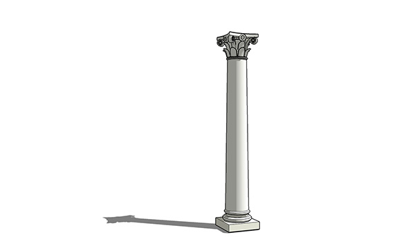欧式石膏罗马柱组合 柱子 立柱SU模型ID2688234421