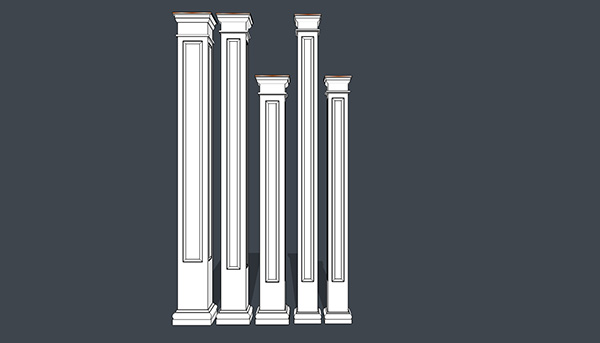 欧式石膏罗马柱组合 柱子 立柱SU模型ID2688234425