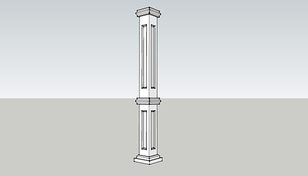 欧式石膏罗马柱组合 柱子 立柱SU模型ID2688234428